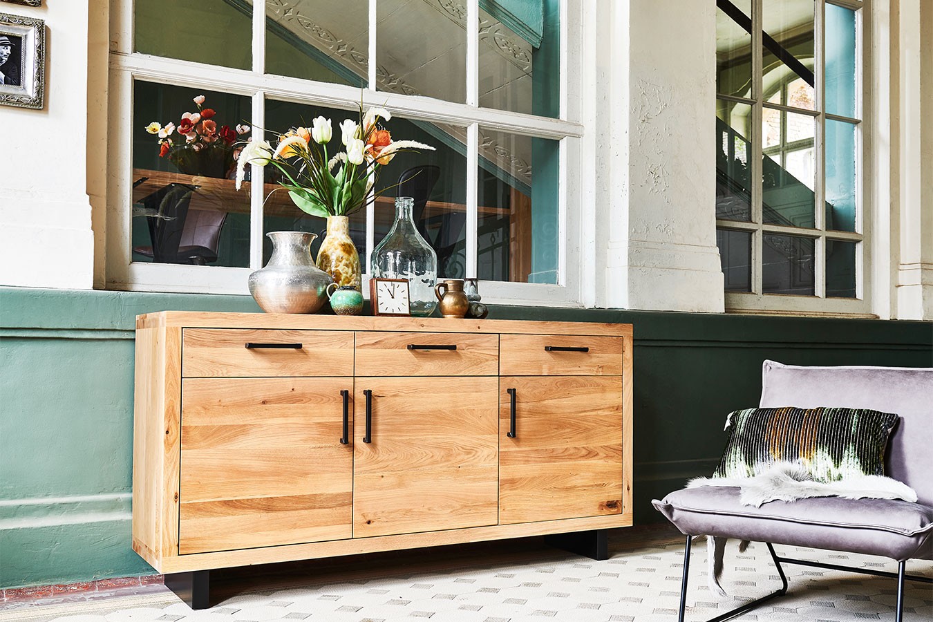 Anrichte Woodstock rustikale Eiche B 210 cm