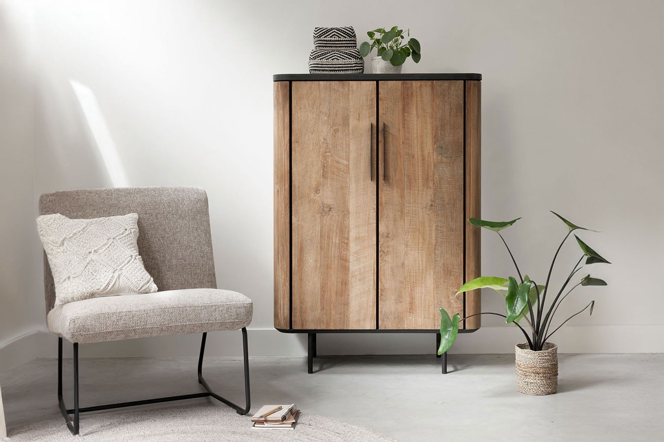 Schrank Soho Teak natur B 90 cm