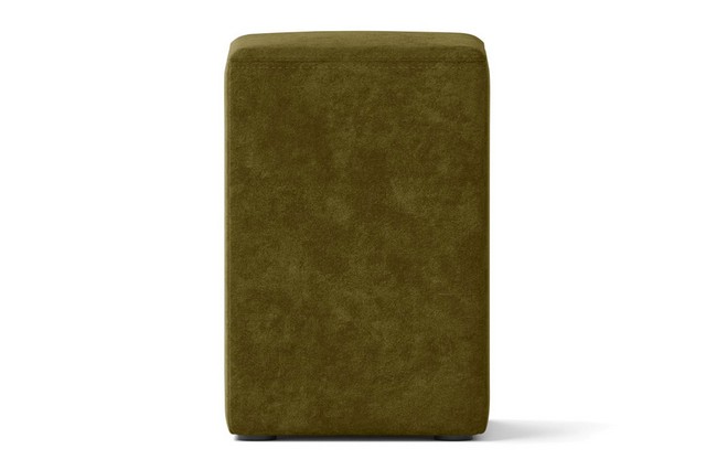 Sitzhocker Samt olive