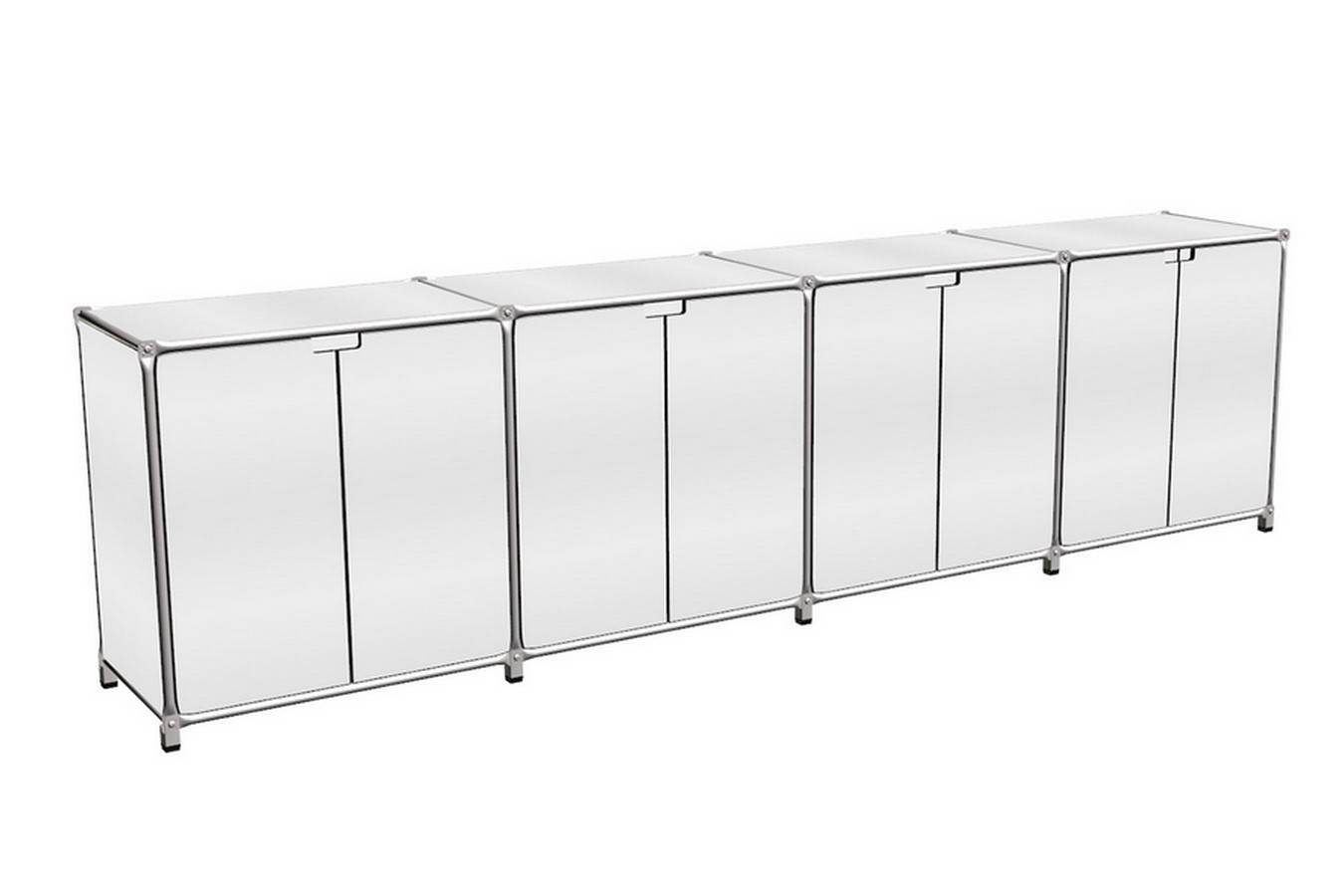 Sideboard System 180 weiß B 291 cm