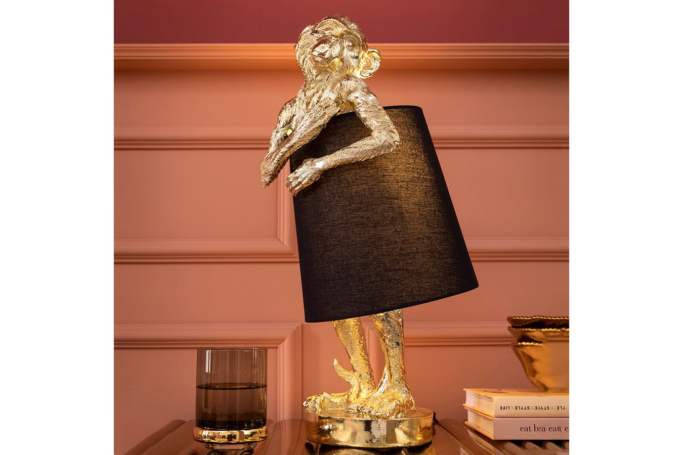 Tischlampe Affe gold
