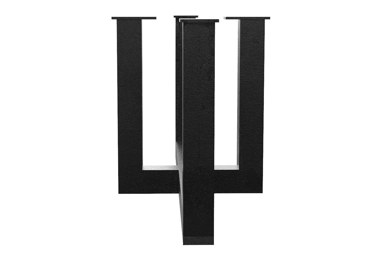 Tischgestell U-lang Rohstahl schwarz 158