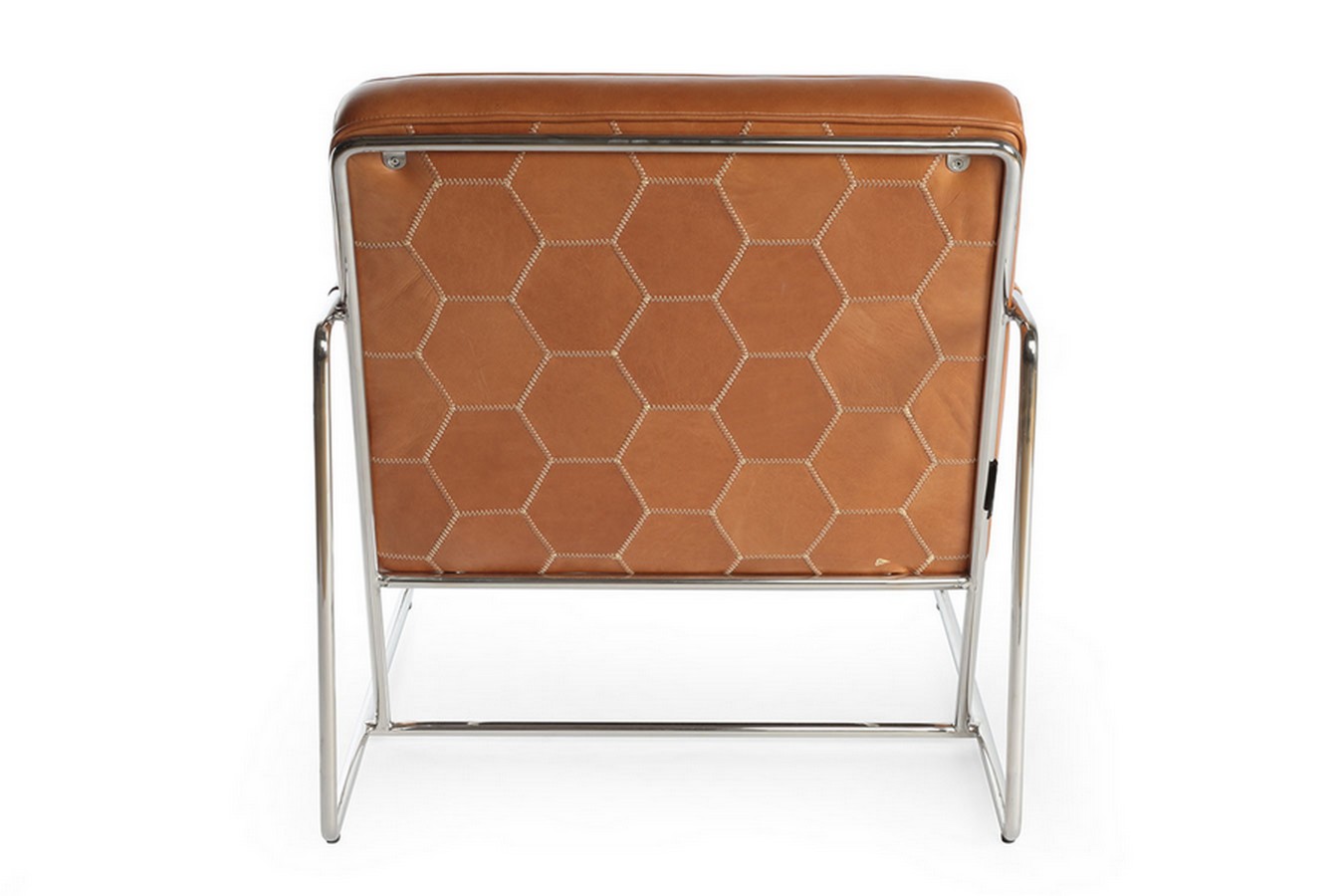 Lounge Sessel Marco Century Leder hellbraun