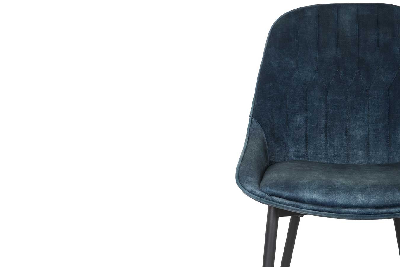 Stuhl JUL Samt Vintage blau