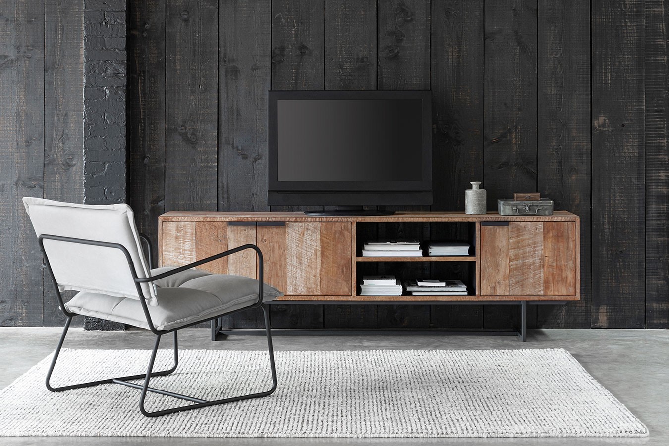 TV-Board Odeon Teak natur B 200 cm
