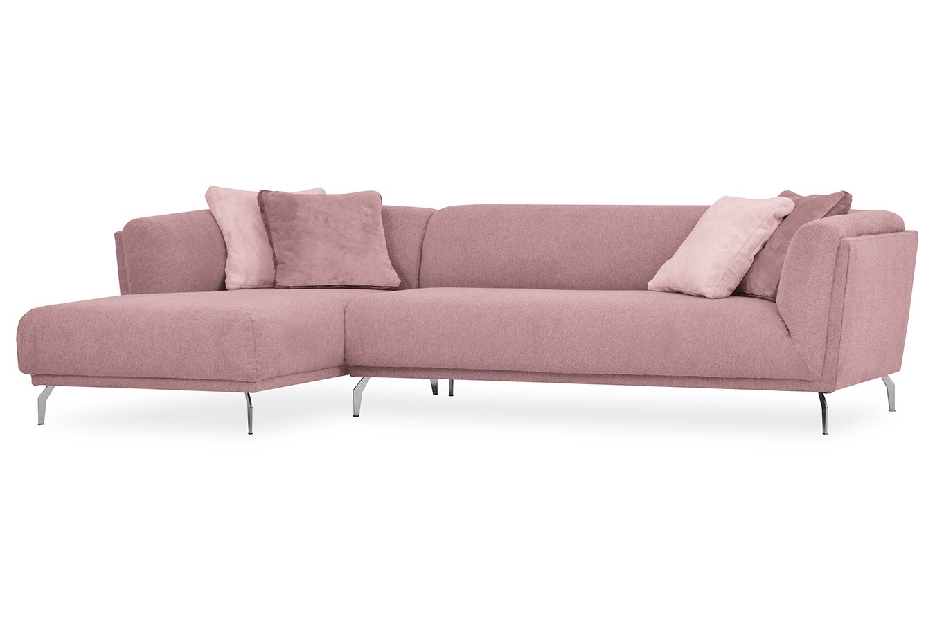Ecksofa Aston Stoff pink