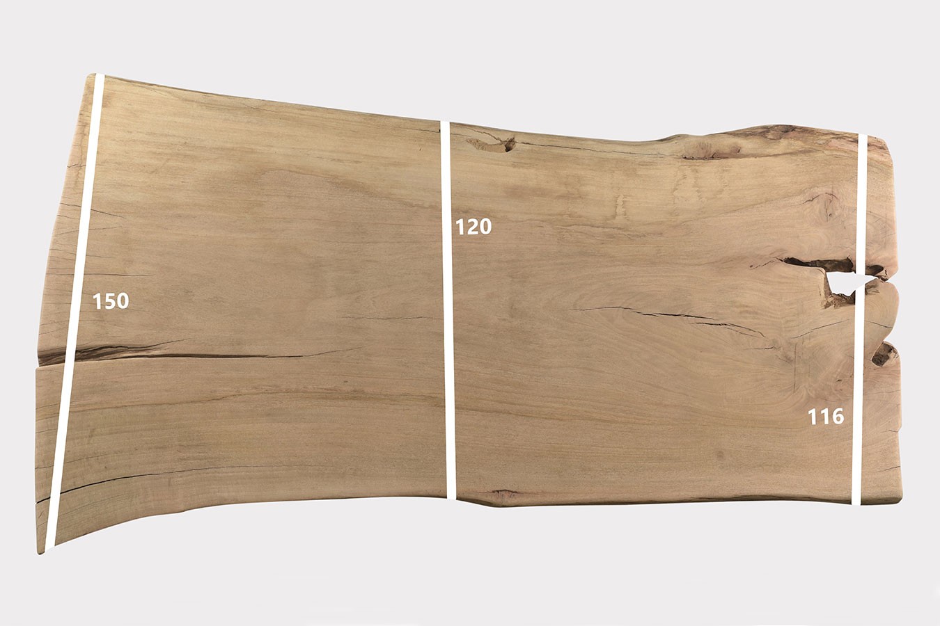 Tischplatte Mangoholz Monolith 268x135 cm