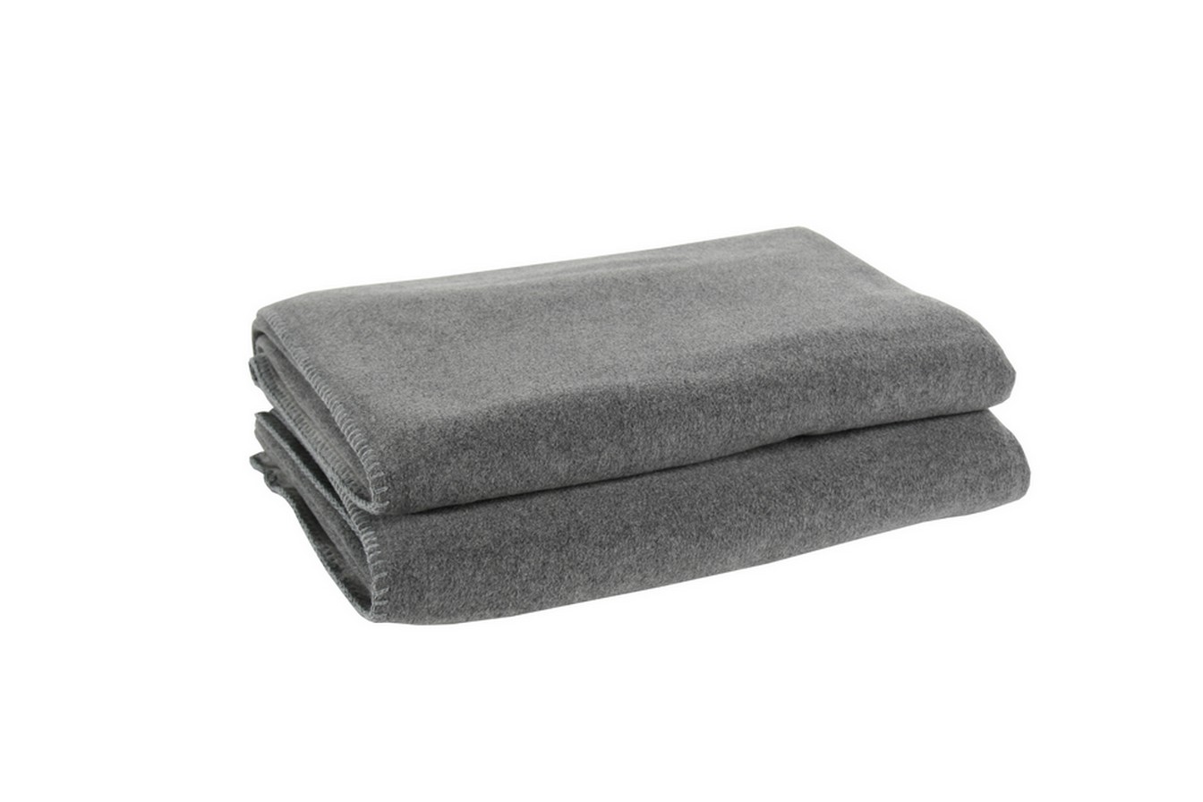 Soft-Fleece  Decke 160 x 200 cm grau meliert