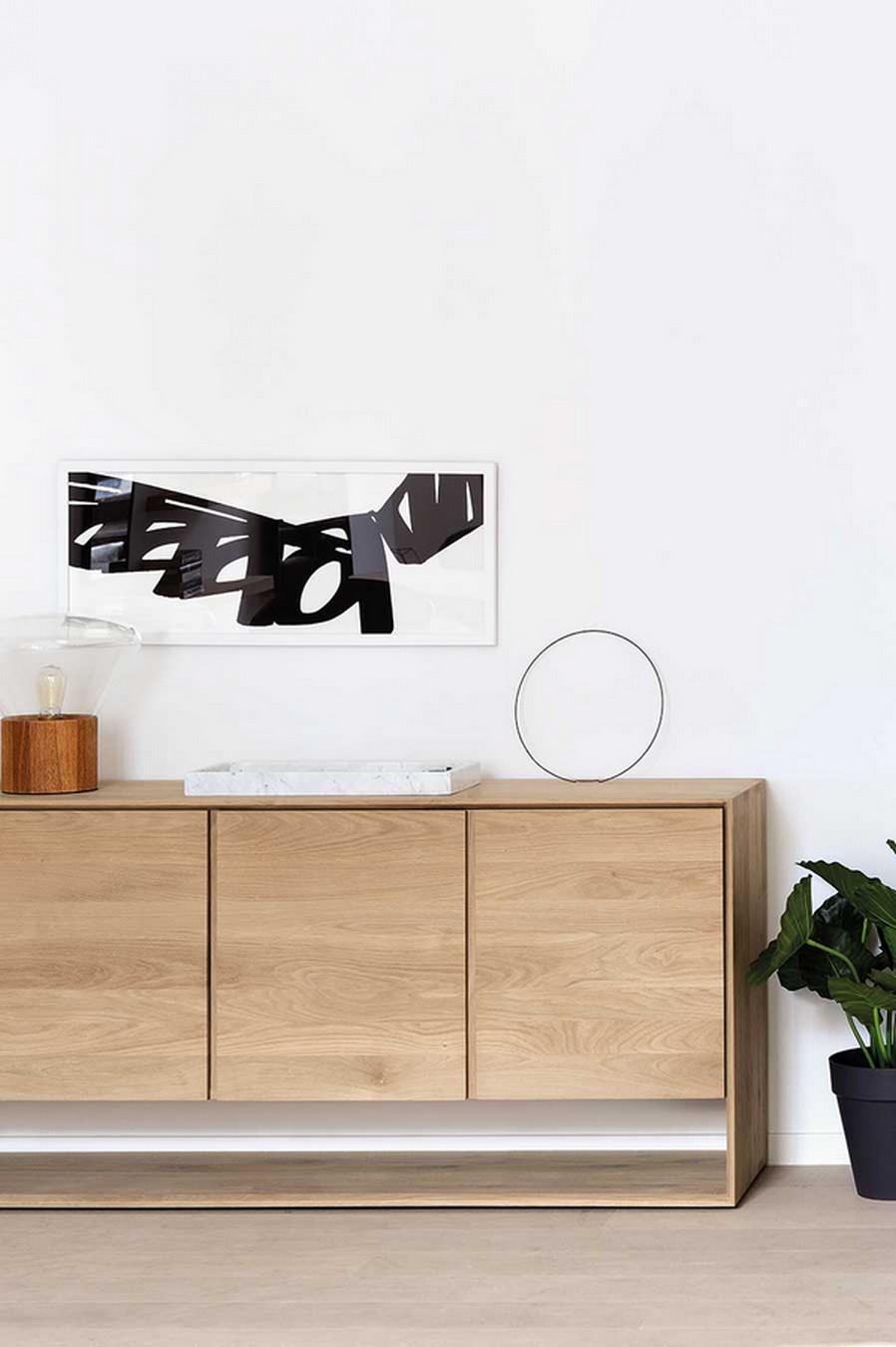 Sideboard Nordic Eiche massiv B 158 cm