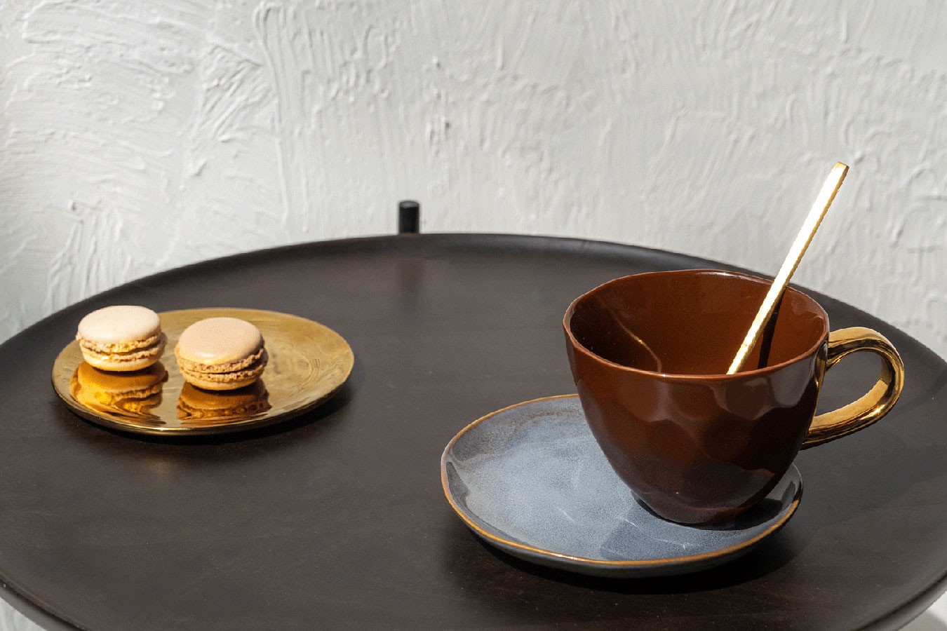 Kaffeetasse Porzellan braun