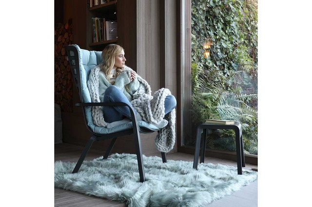 Gartensessel mit Armlehne Folio grau