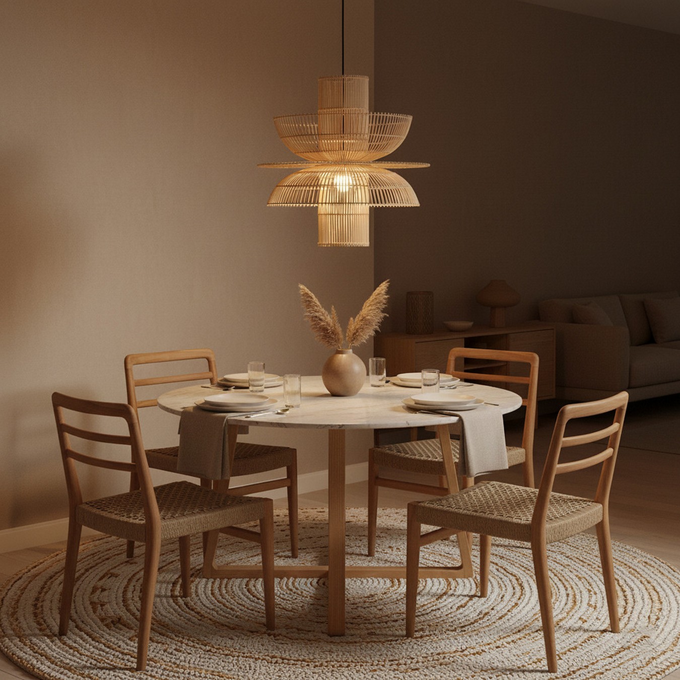 Hängeleuchte Bo Rattan D 65 cm