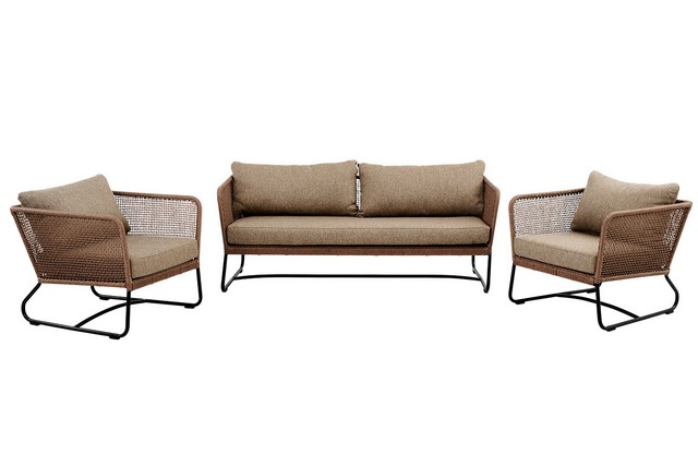 Gartensofa Pors 2,5-Sitzer natur
