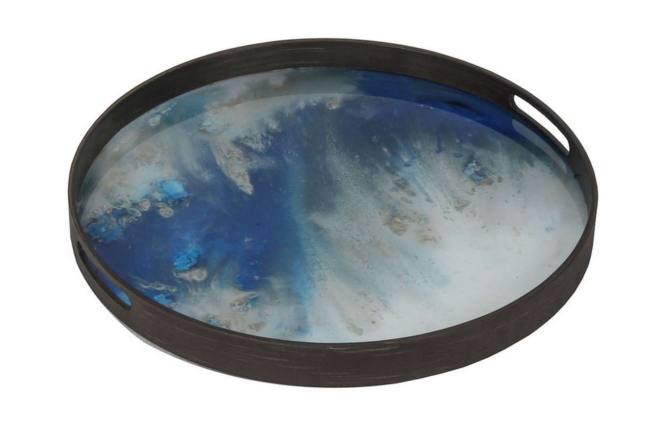 Notre Monde Tablett Blue Mist D 48 cm