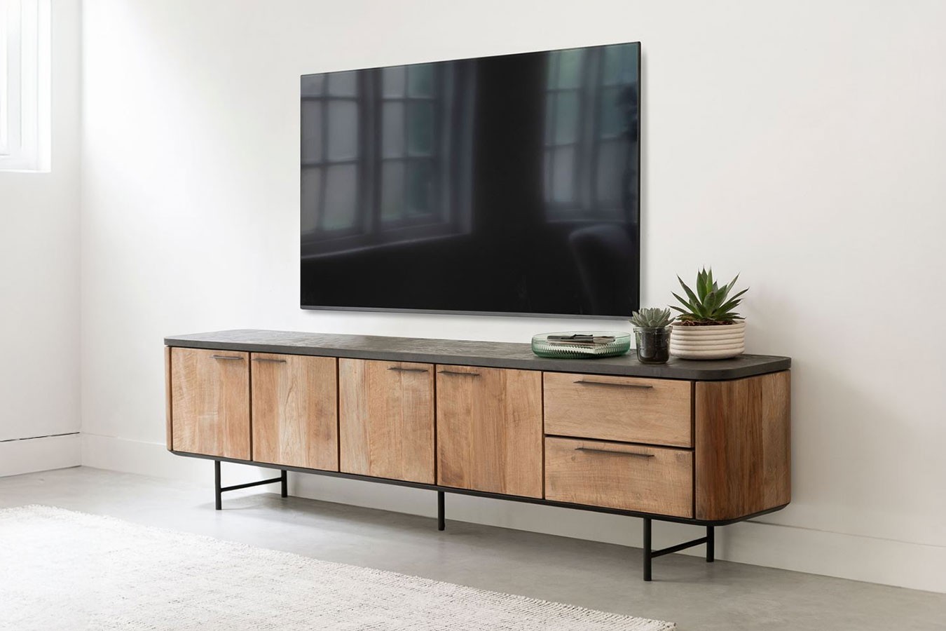 TV-Board Soho Teak natur B 230 cm