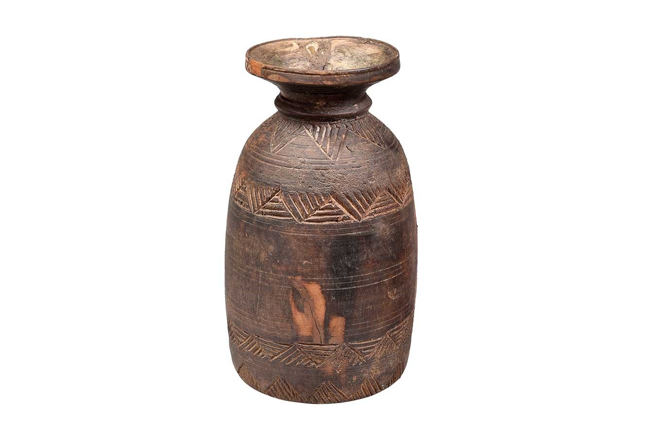 Dekovase Holz Vintage