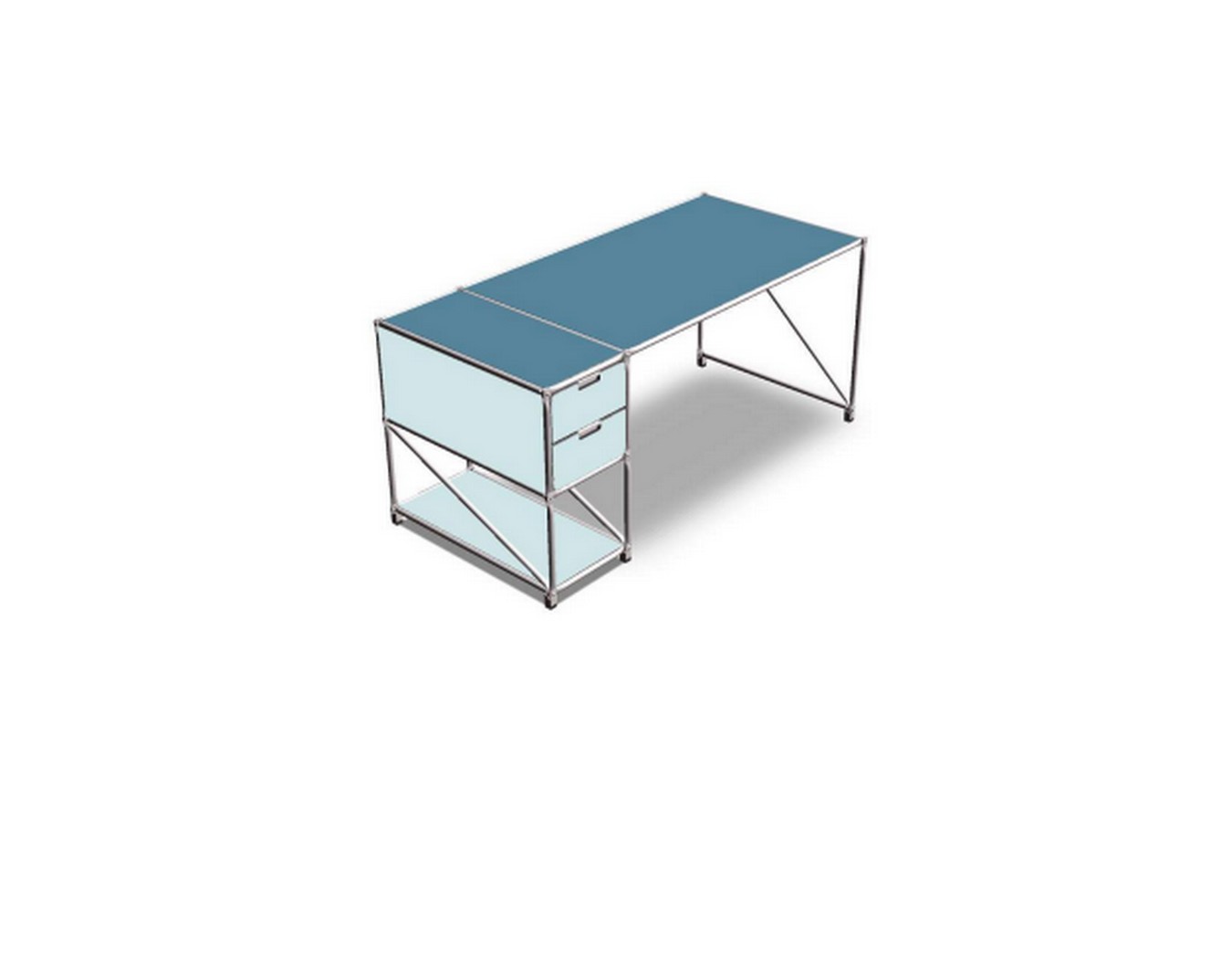 Schreibtisch blau B 174 cm