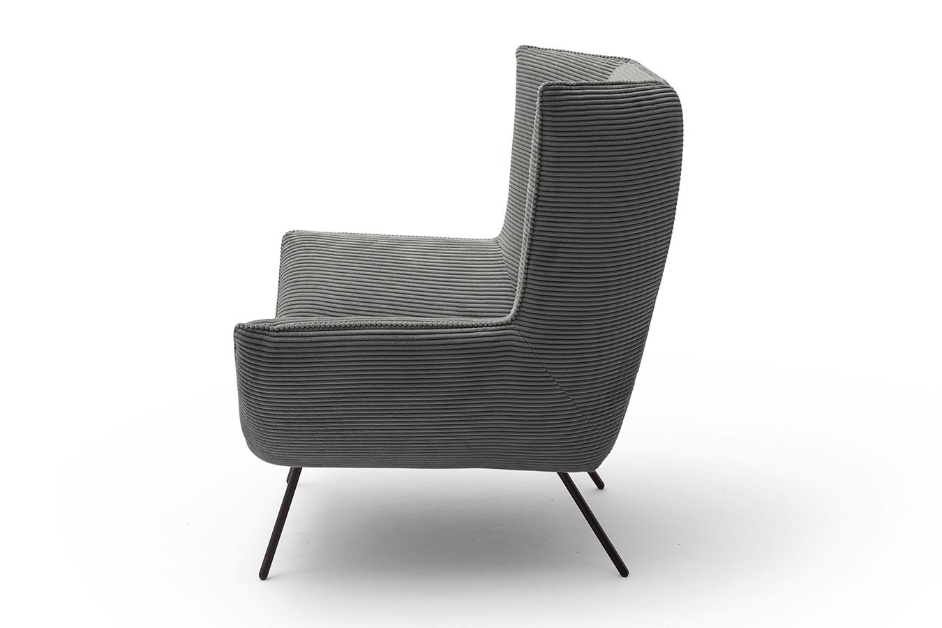 Sessel Evelin Cord dunkelgrau