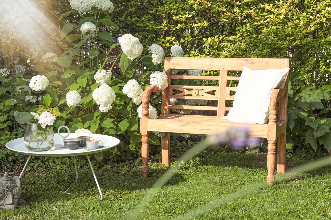 Sitzbank Flower Teak natur ca 130 cm