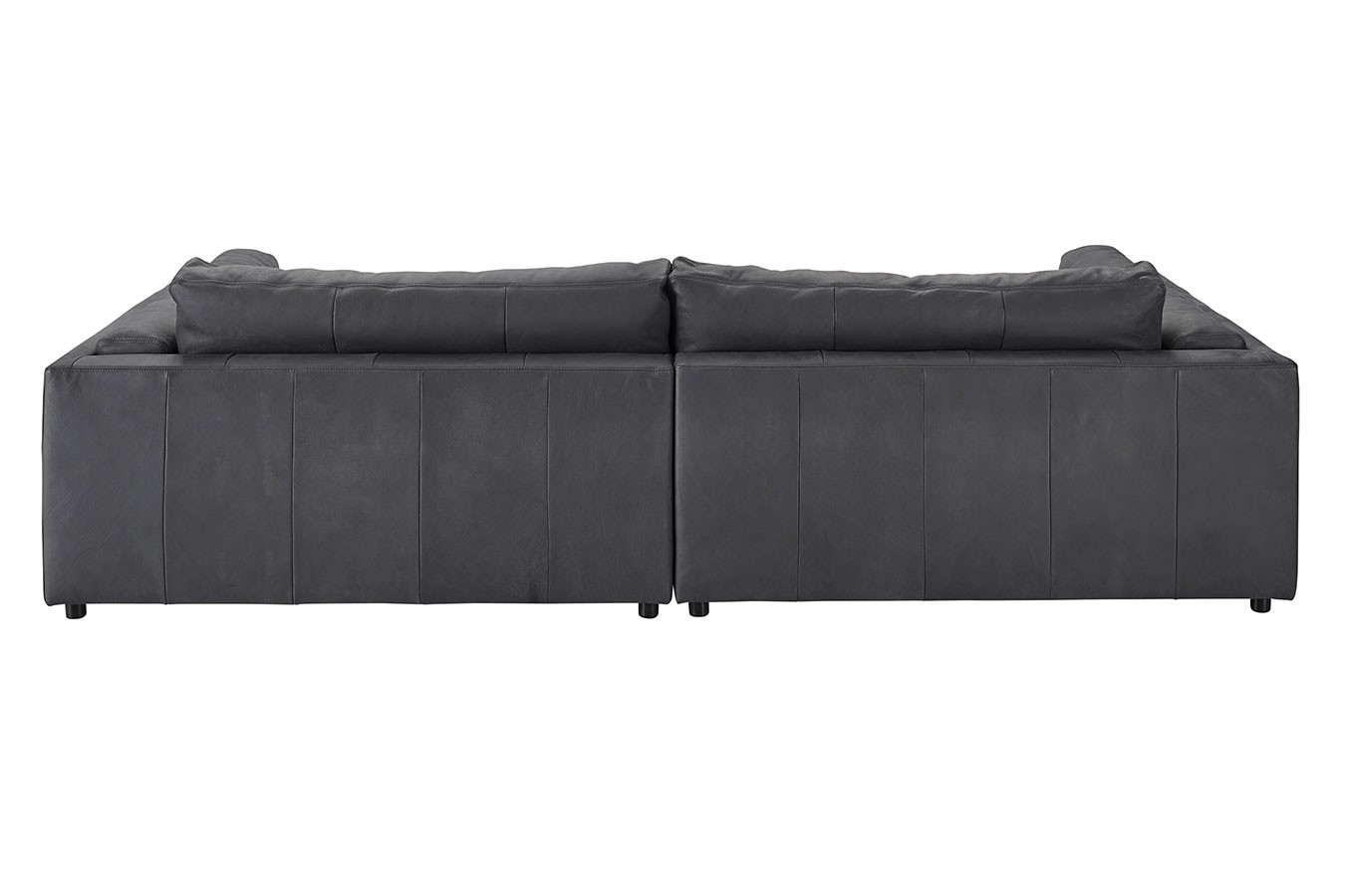 Loungesofa Ken Leder anthrazit