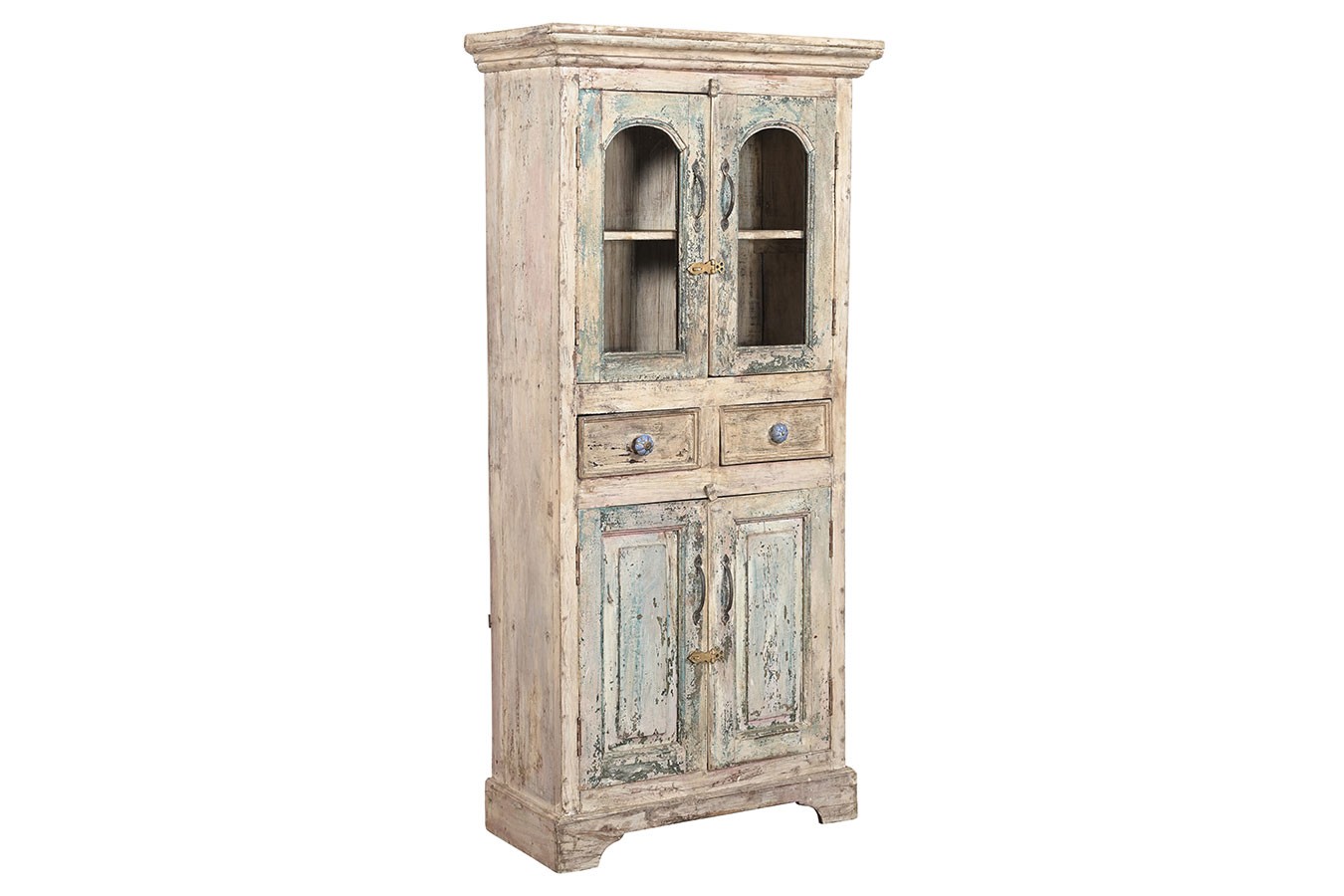 Vitrinenschrank Vintage weiss
