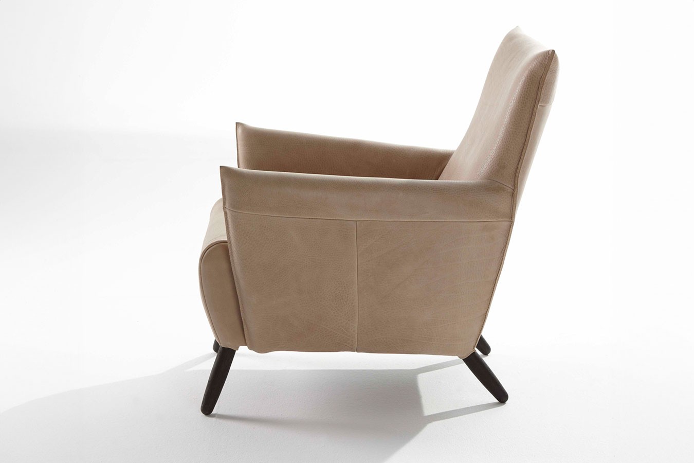 Loungesessel Cheo Leder beige