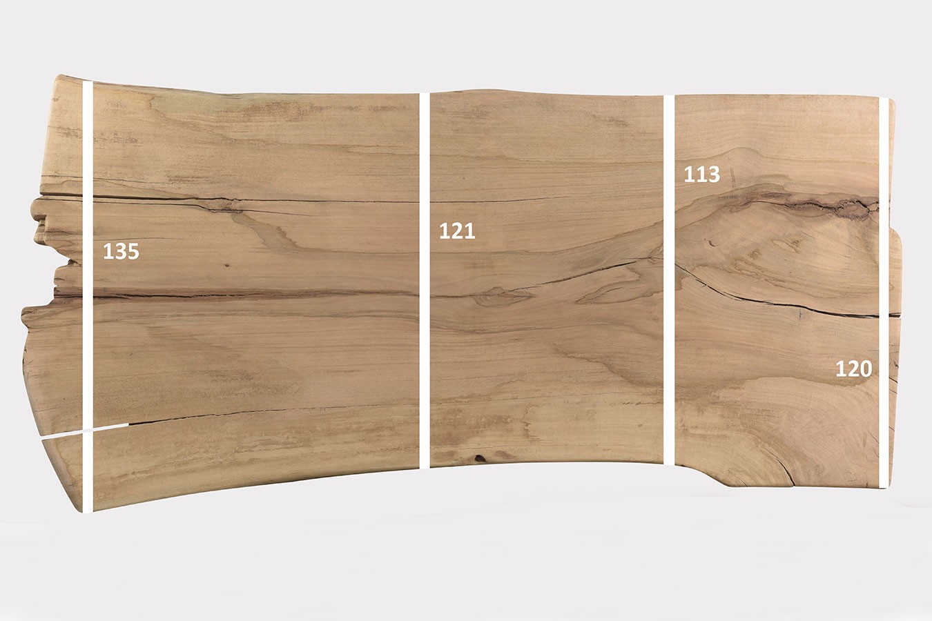 Tischplatte Mangoholz Monolith 270x138 cm