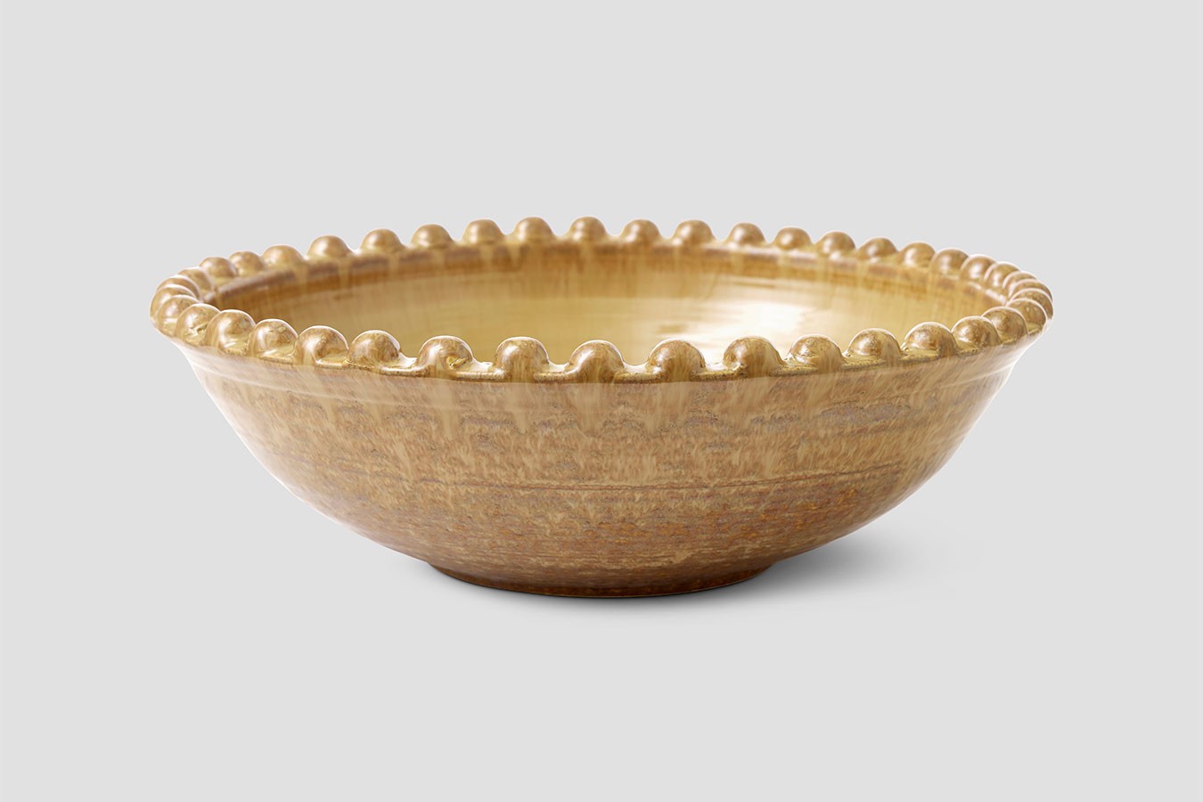 Dekoschale Cherry Keramik beige D 40 cm