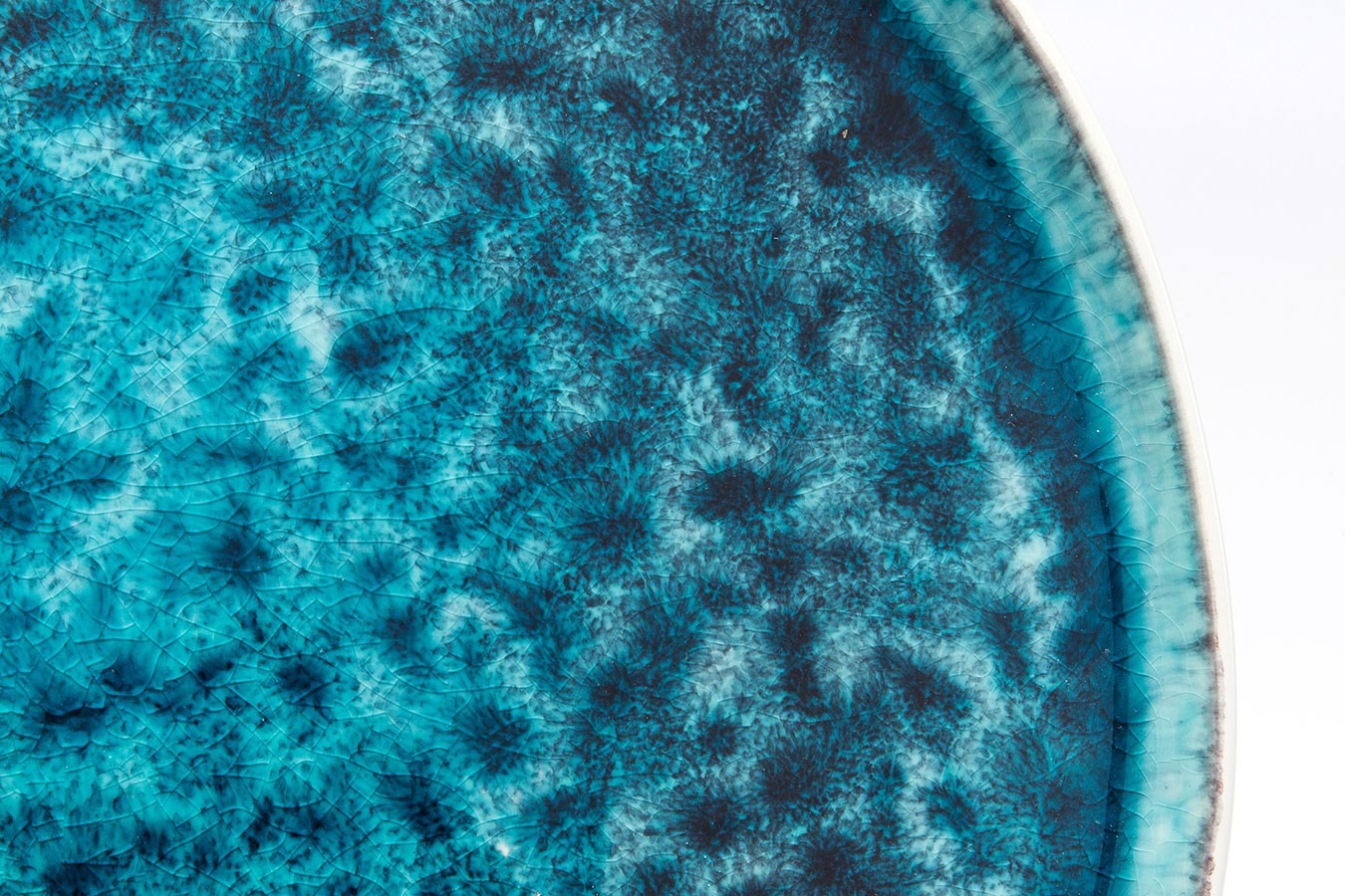 Speiseteller Magic Keramik blau groß