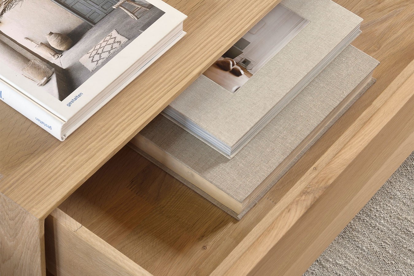 Couchtisch Nordic Eiche massiv B 120 cm