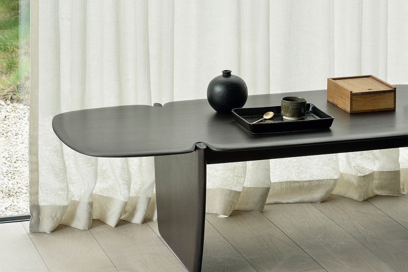 Couchtisch PI Mahagoni lackiert braun B 155 cm