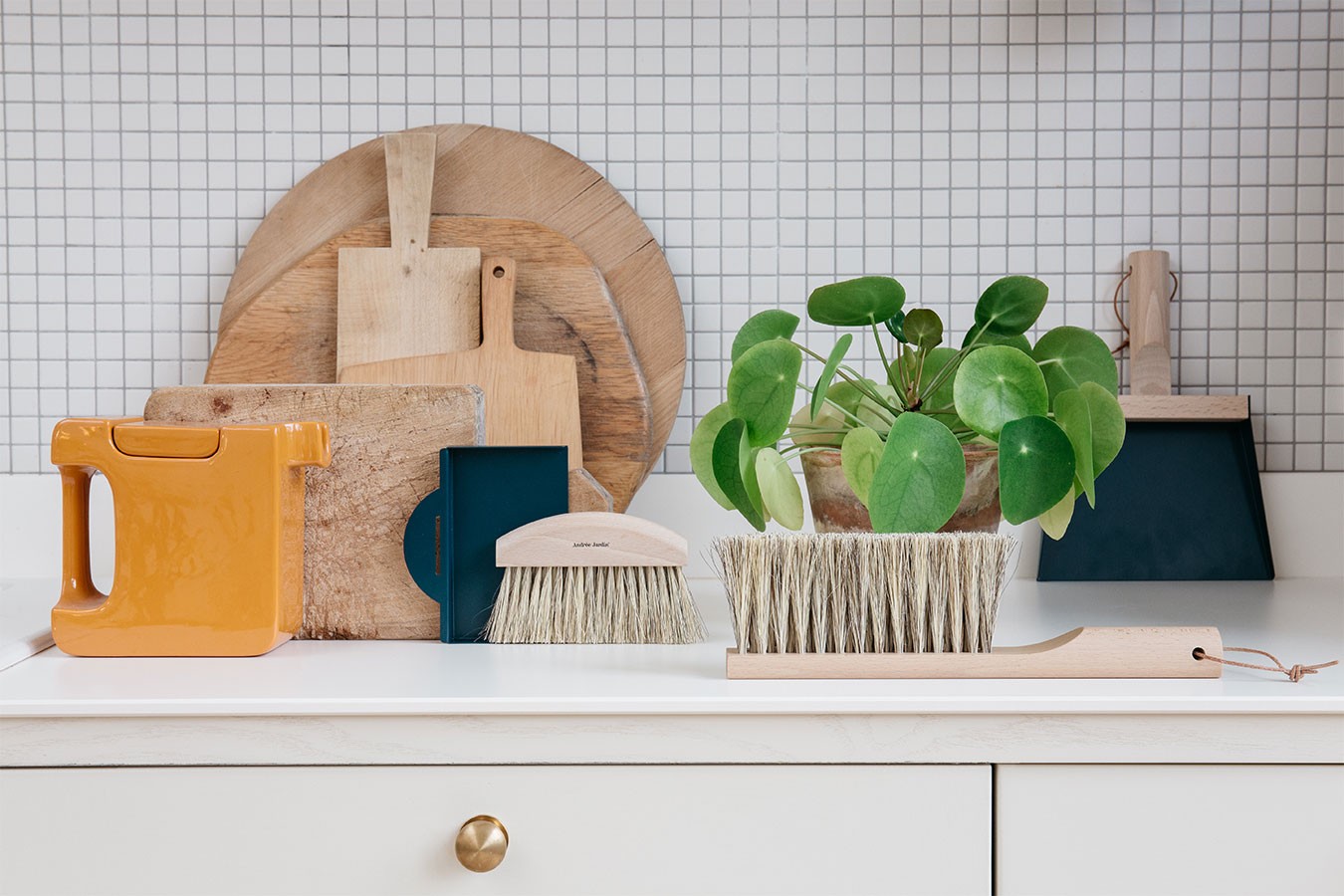 Krümelbesen Set Clynk Natural Collection dunkelblau