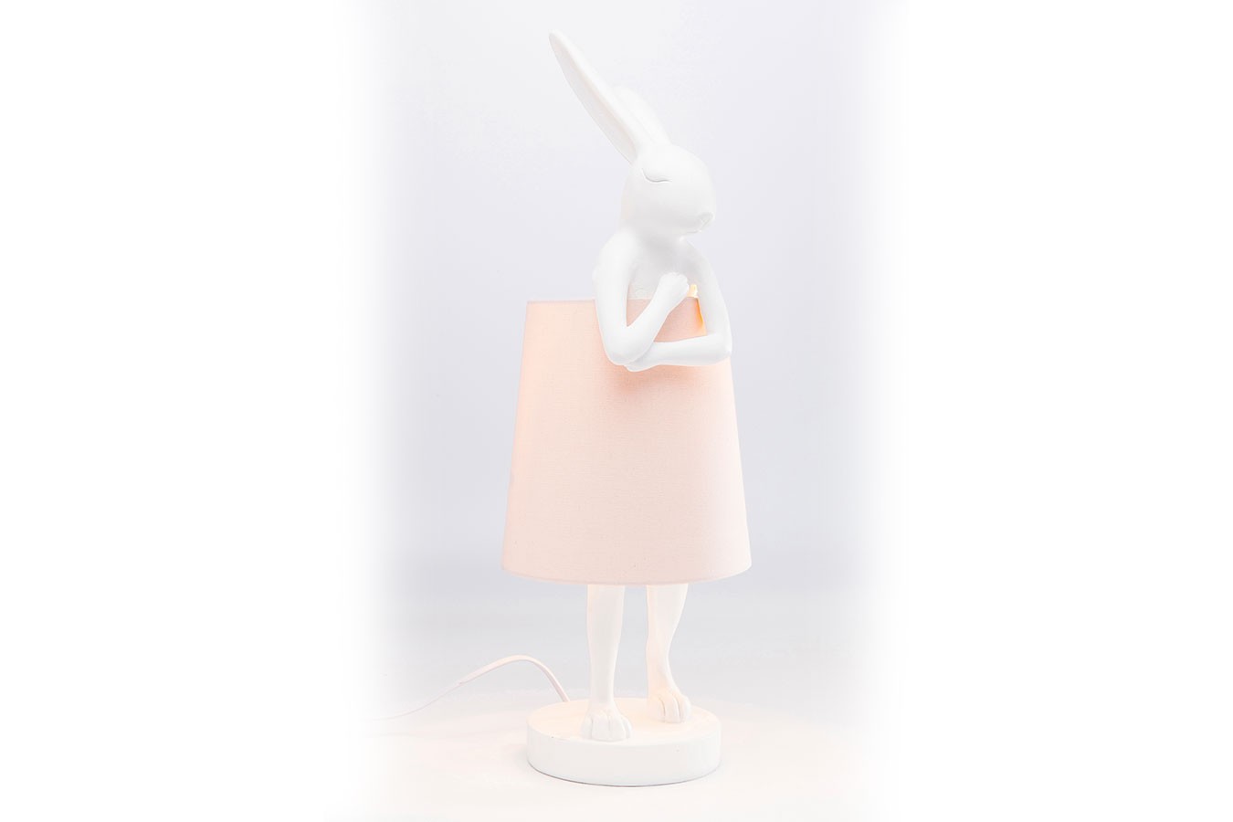 Tischleuchte Animal Rabbit weiss rosa h 68 cm
