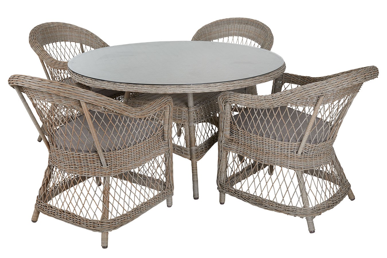 Gartensessel Kamomill mit Kissen beige