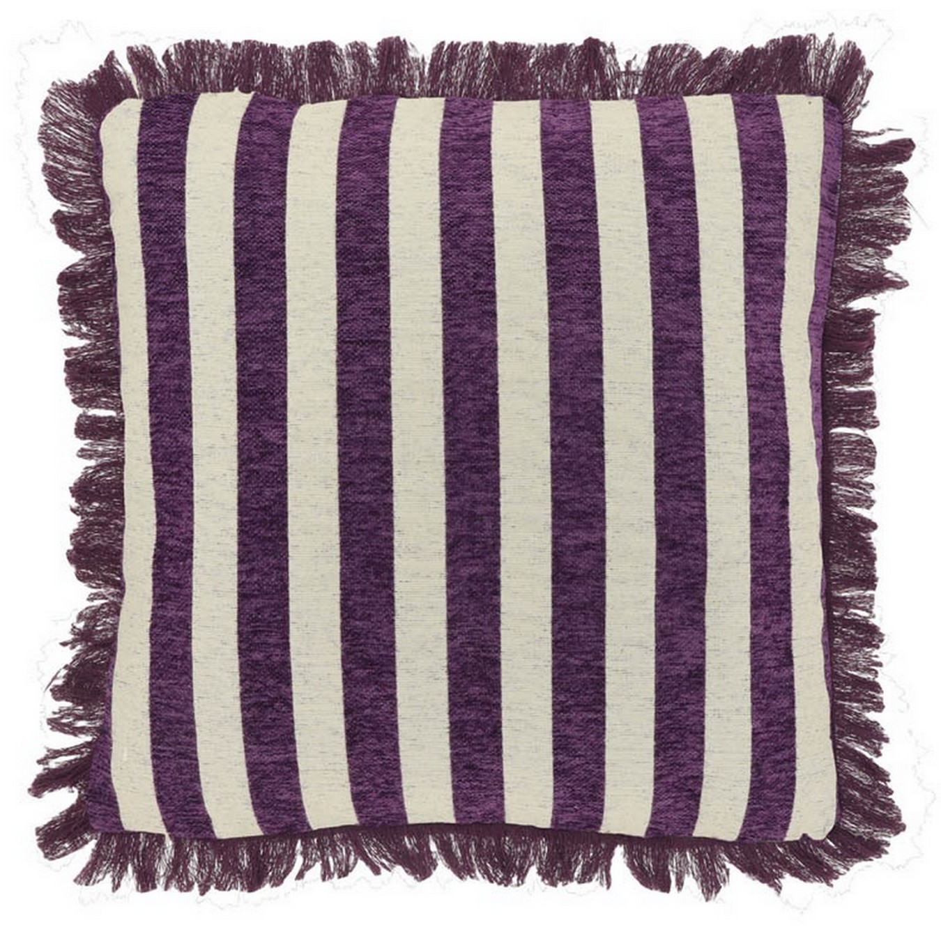 Kissen Tessi gestreift lila weiss45*45 cm