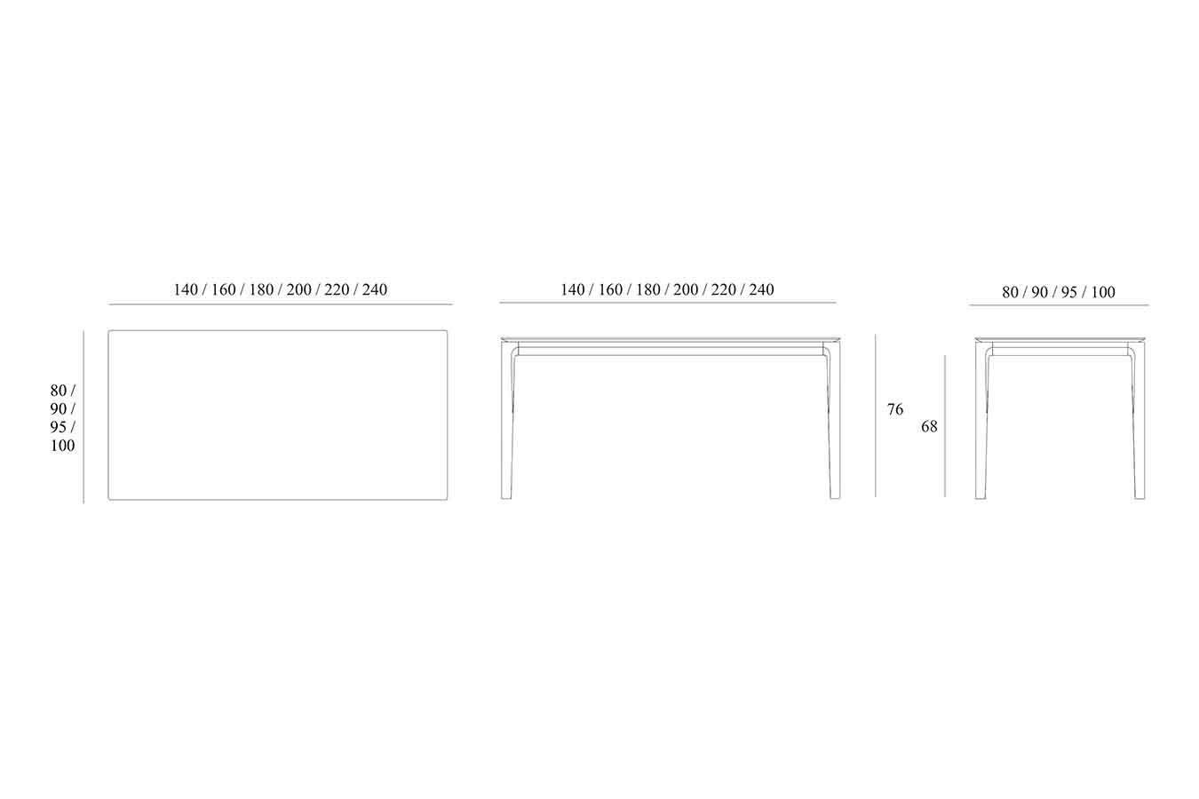 Esstisch Bok Teakholz massiv B 140 cm