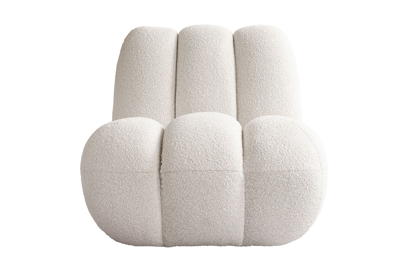 Lounge Sessel Toe Bouclé weiss