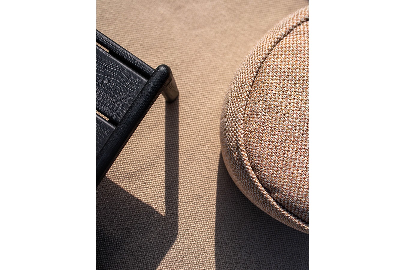 Outdoor Sitzhocker Donut rund braun