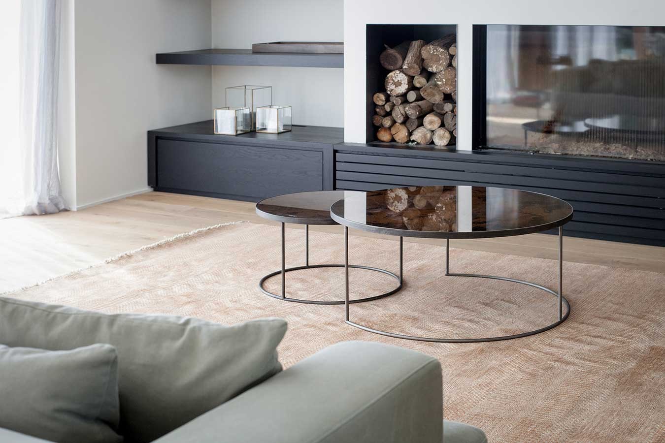 Couchtisch 2er Set Nesting rund bronze