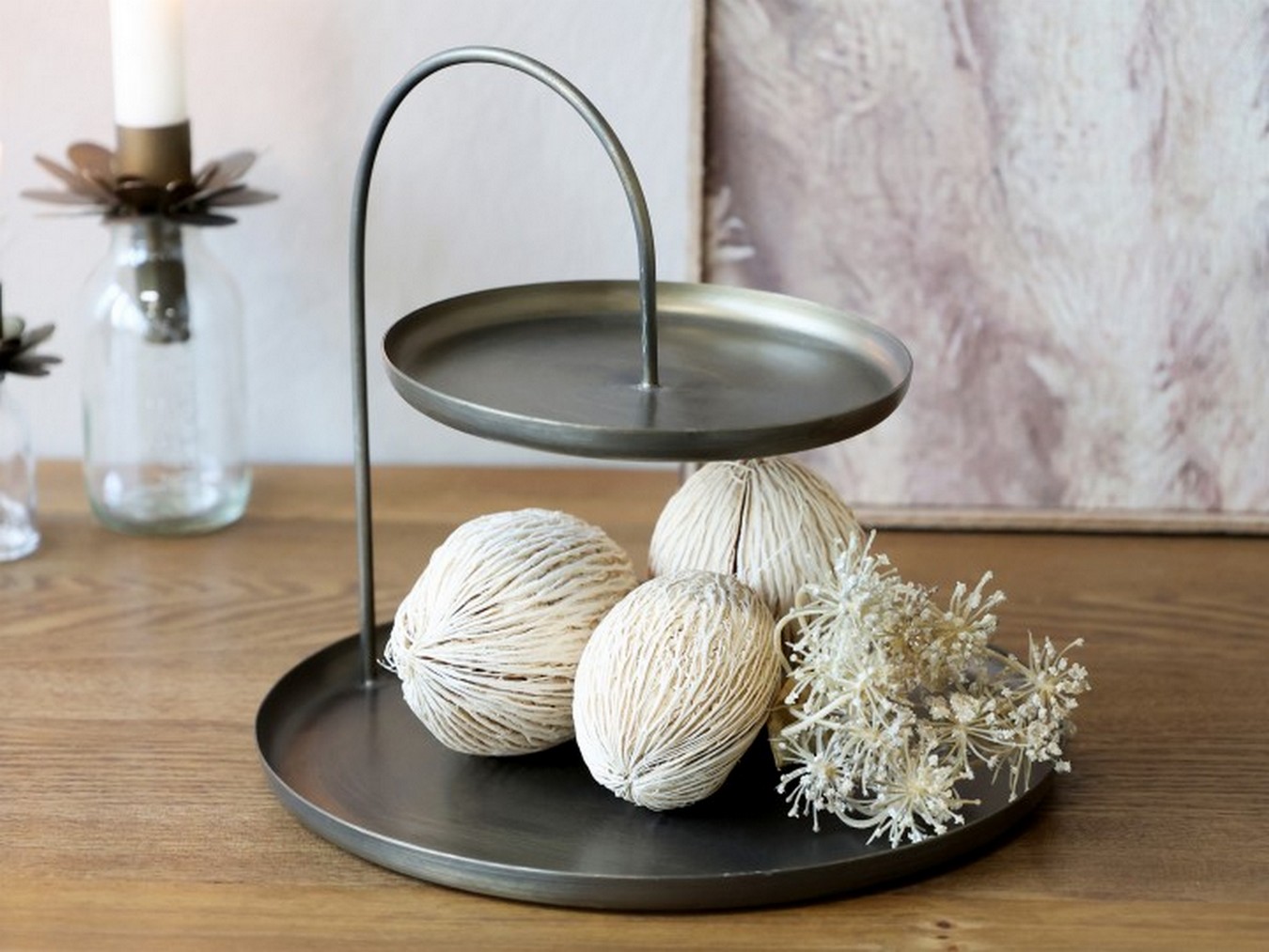 Etagere klein Messing antique