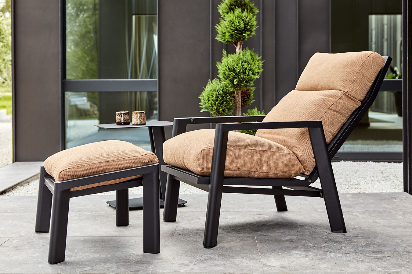 Outdoor Fußhocker Slide gold