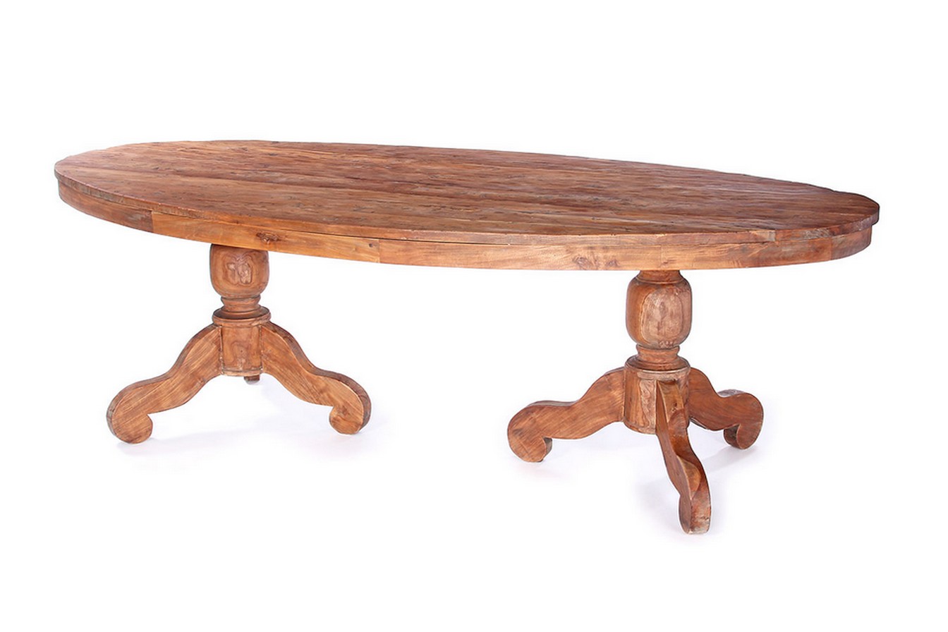 Tisch Avignon Teakholz massiv oval 240*120 cm