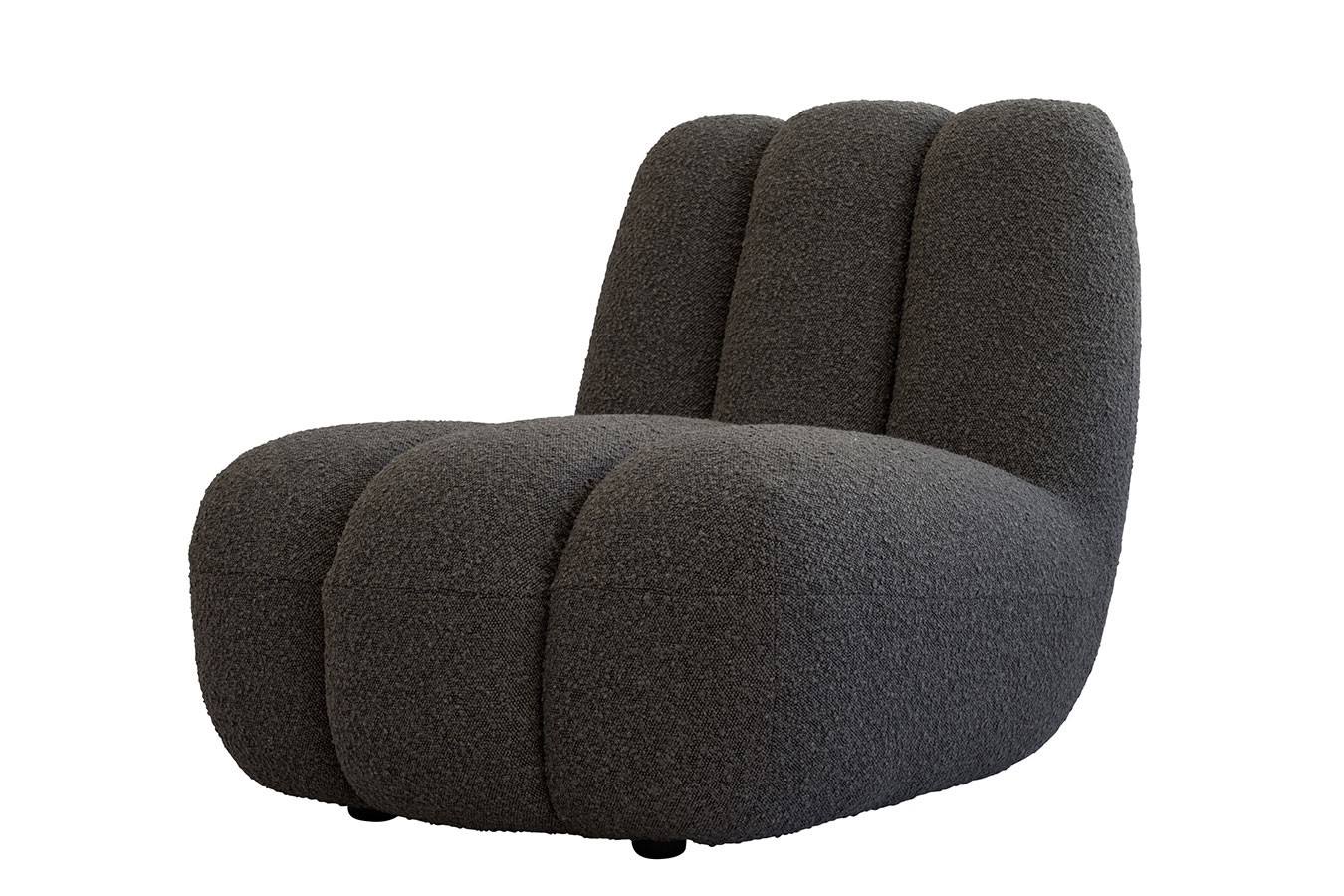 Lounge Sessel Toe Bouclé dunkelgrau