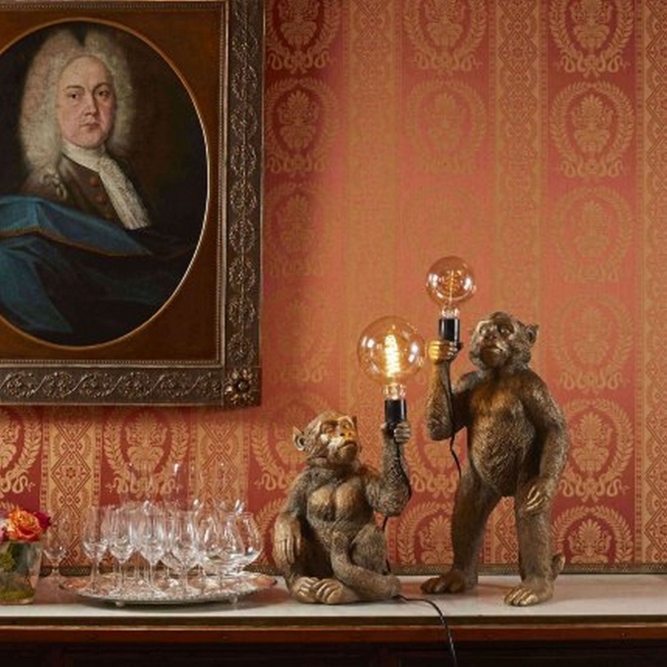 Tischlampe Monkey sitzend