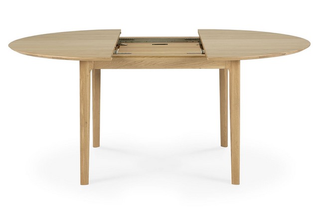 Ausziehtisch Bok Eiche natur rund D 129 > 179 cm