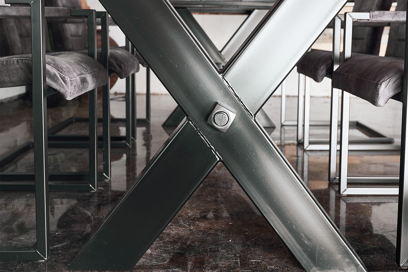 Sitzbank Kansas Eiche schwarz 180cm