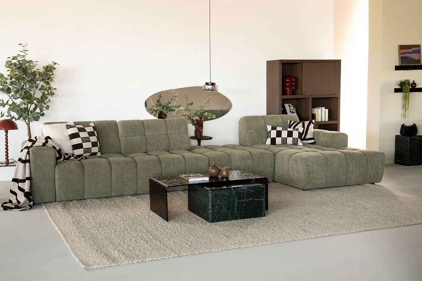 Couchtisch Cube Marmor grün 60*60 cm