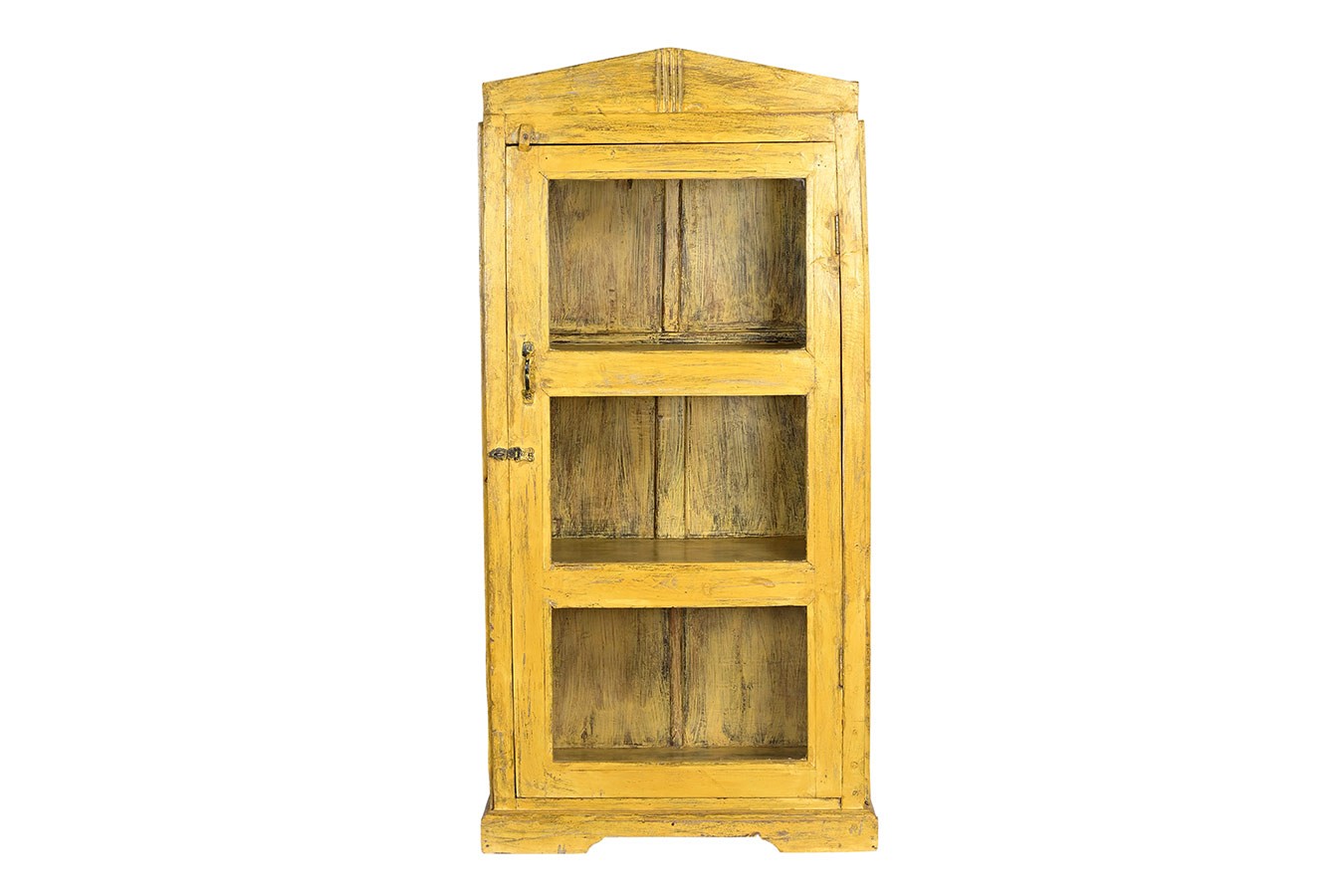 Vitrinenschrank Vintage gelb