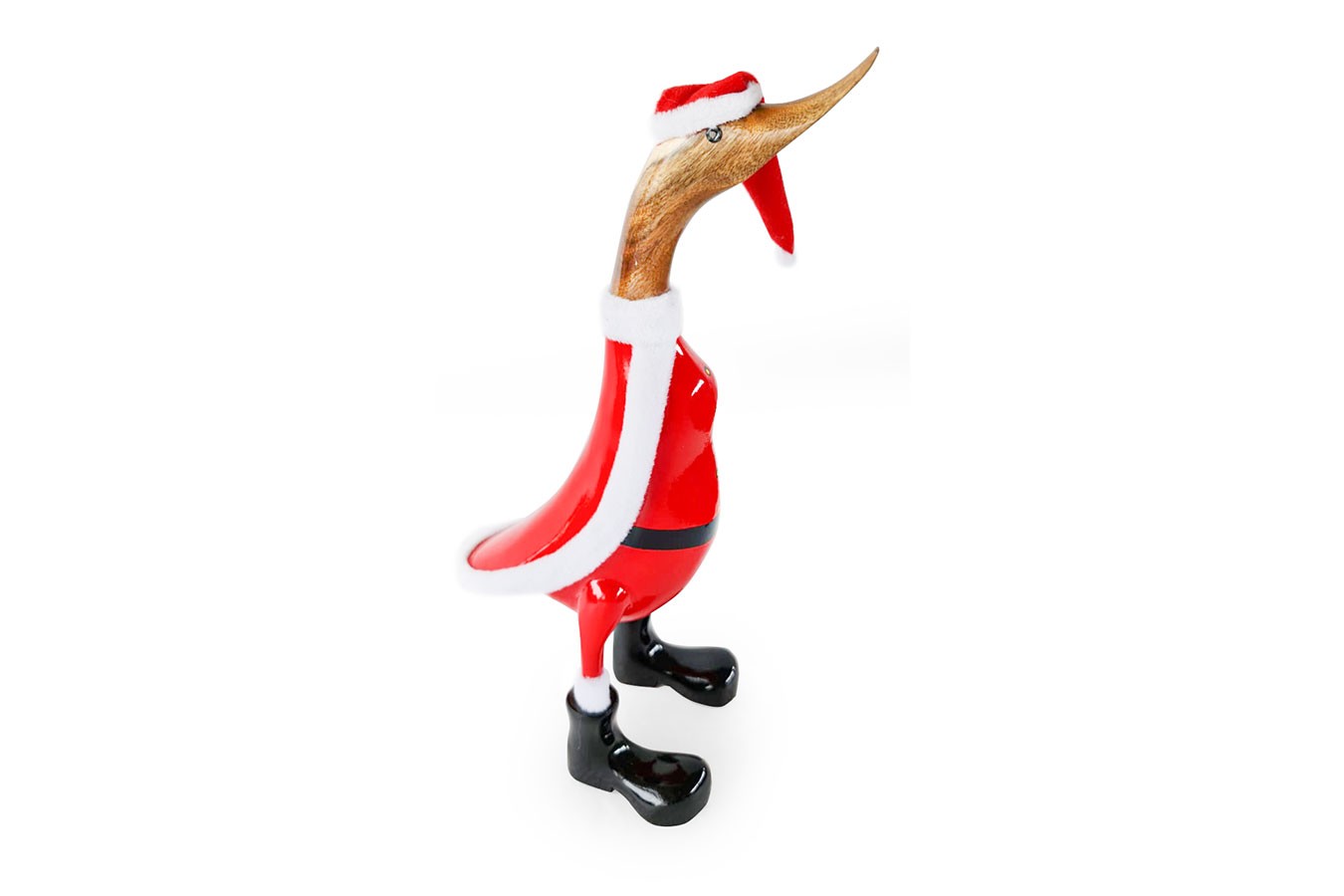 Santa Duck rot H 42 cm
