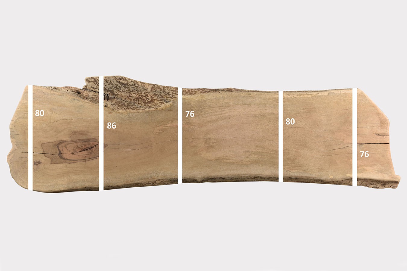 Tischplatte Mangoholz Monolith 320x95 cm